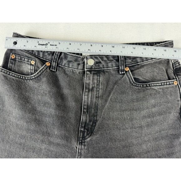 Top Shop Women's Mom Jeans Skinny Leg High Rise Five Pockets Gray Size W32XL30 - Picture 8 of 10
